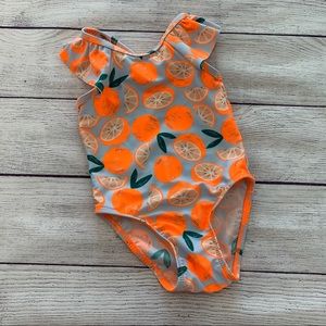 Cat & Jack "Oranges" Swimsuit Size 18 Months